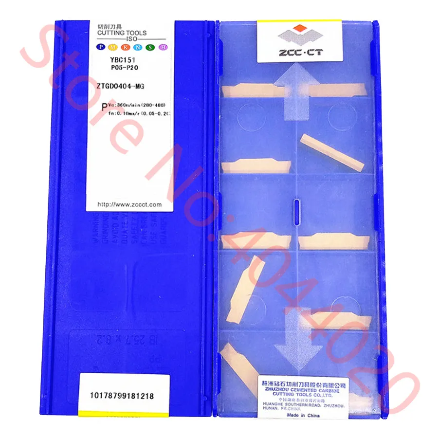 Inserção de Carboneto Ztkd Inserção de Ranhura Zcc.ct Ztfd0303 Ztgd0404 Zthd0504 Ztkd0608-mg Ybc151 Ybg205 Yb9320