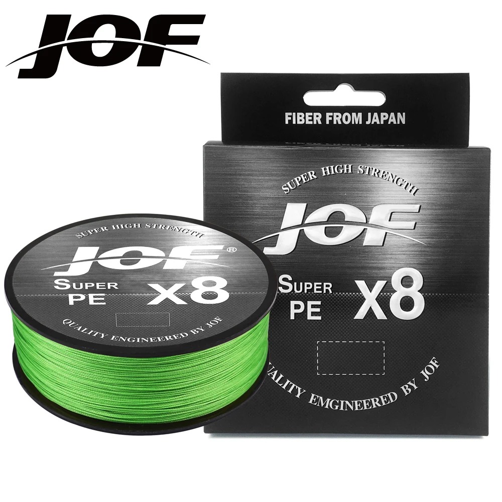 JOF Brand SUPER PE Fishing Line 150M 300M 500M 8 Strands Braided Fishing Line Multifilament PE Line 15 -100LB