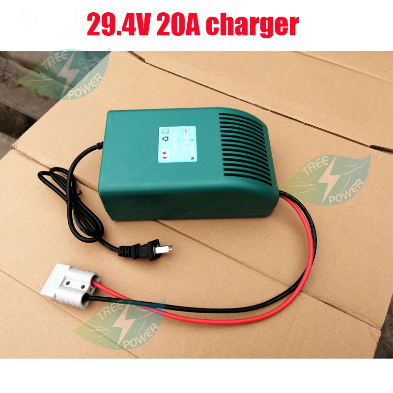 

20A Large Current !! 29.4V Lithium Battery High power Smart Charger for 7S 24VLithium Battery