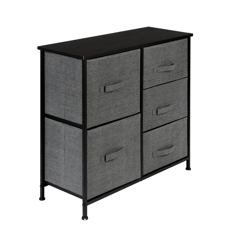 Three Colors Storage Rack Dresser Organizer With 5 Drawers Fabric Dresser Tower For Bedroom Hallway  Entryway Closets