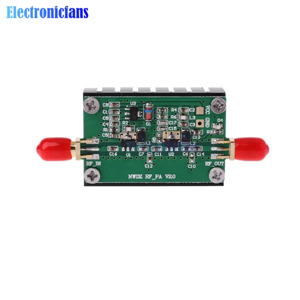 New 2MHZ-700MHZ RF Power Amplifier 3W 20dB Low Noise Broadband RF Power Amplification Module for HF VHF UHF FM Transmitter Radio