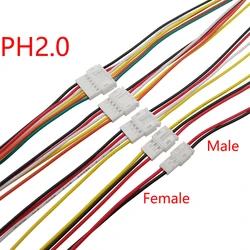 2/5/10 Pairs Micro Mini JST PH 2.0 2P 3P 4P 5P 6 Pin Male Female Plug Terminal Cable Connector 26AWG PH2.0MM Electrical Wire