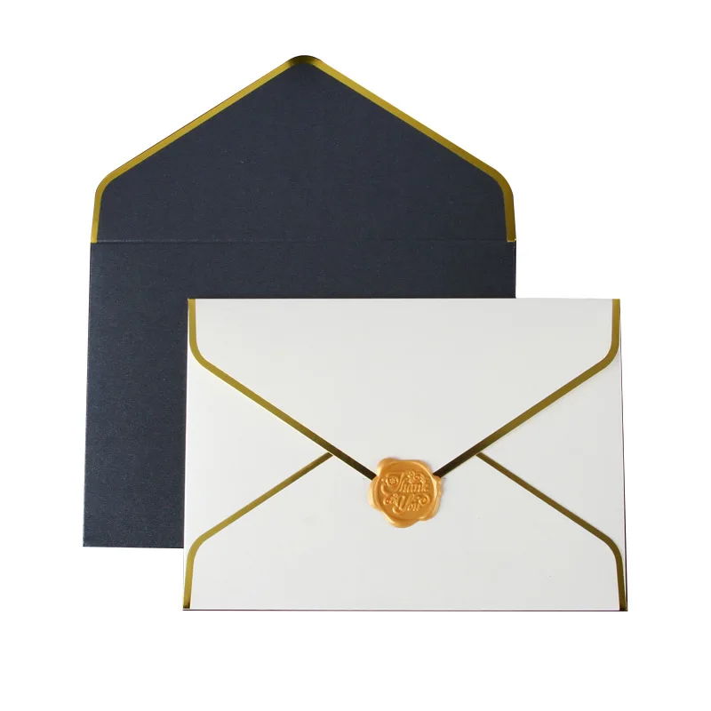 10pcs/set Retro Gold Stamping Envelopes Creative  European Business Envelope Letter Paper Envelope Wedding Invitation