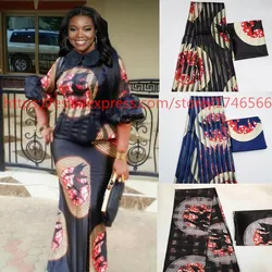 Organz silk wax fabric african fabric for dress african silk ankara Fabric high quality 2019 latest satin wax for Garme ! L70198