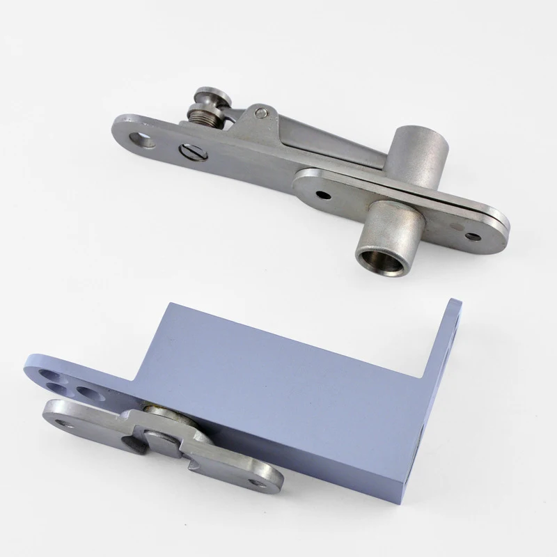 1Set Stainless Steel Auto Soft Close Door Pivot Hinges Invisible Hidden Freely Rotary Invisible Door Hinges Install Up and Down