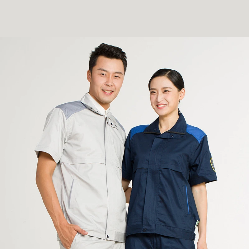 

Summer Working Clothing Breathable Anti-Static Car Repair Mechanic Workshop Engineer Uniforms Durable Electric factory Coveralls