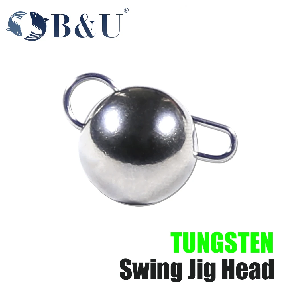 B&U Tungsten Fishing Sinker 2g/3g/4g/5g/6g7g/12g/14g swing Jig Head Lead Deep Water Weight Sinker Round Balls Fishing Tackle