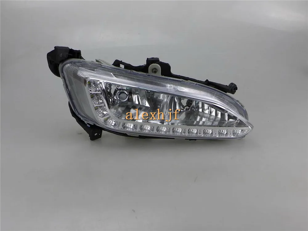 July King LED Fog Lamp Assembly Compatible for Hyundai 2013 All new Santa Fe (AU) / 2012 IX45, LED Daytime Running Lights DRL