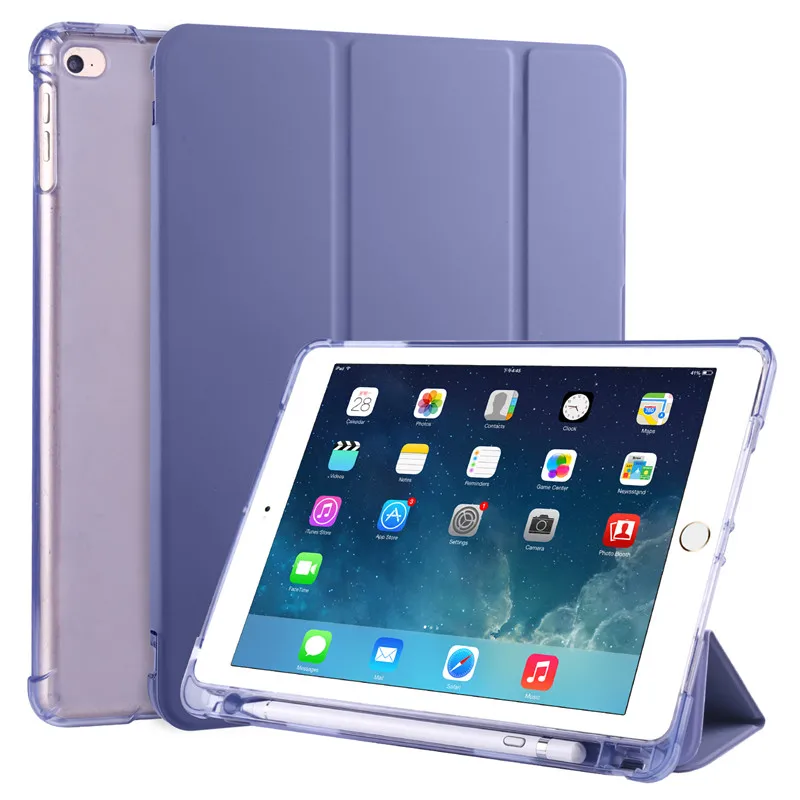 For iPad Case 6th Generation with Pencil Holder Tri-Fold Stand