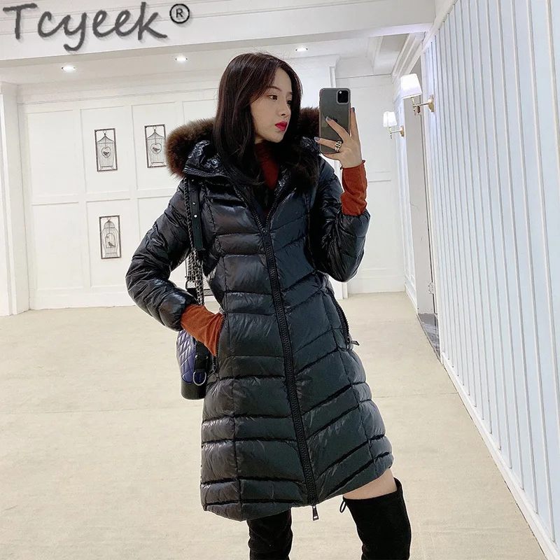 Real pele de raposa com capuz inverno das mulheres jaqueta mulher parkas 2021 grosso quente puffer para baixo casaco feminino mujeres abrigos 8115