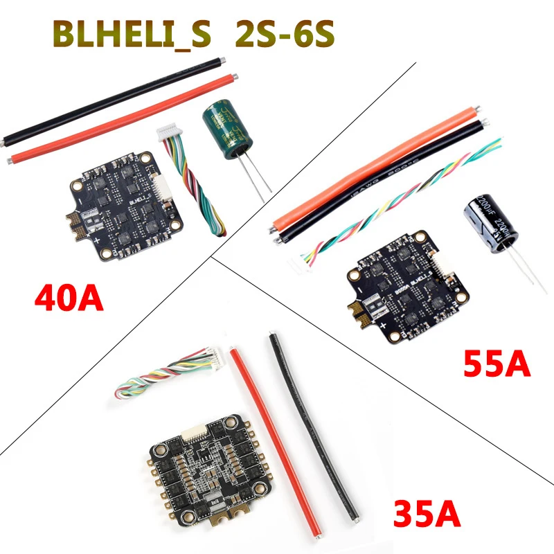 2S-6S 35A 40A 55A 4 In 1 ESC Electric Speed Controller For FPV Drone Dshot600