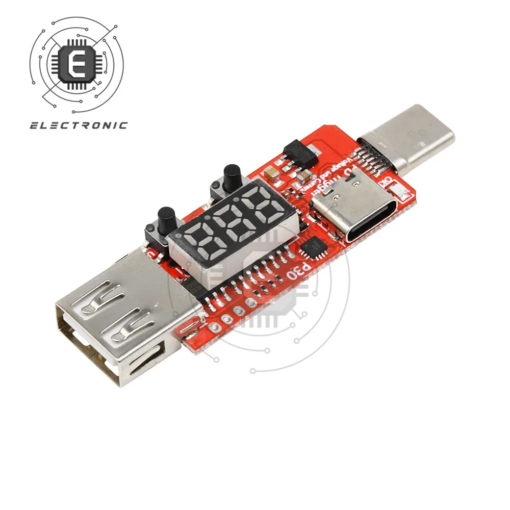 USB PD 3.0 Protocol Fast Charge Digital Coulometer Voltmeter Ammeter Type-c Trigger Inducer Detector Current Voltage Tester