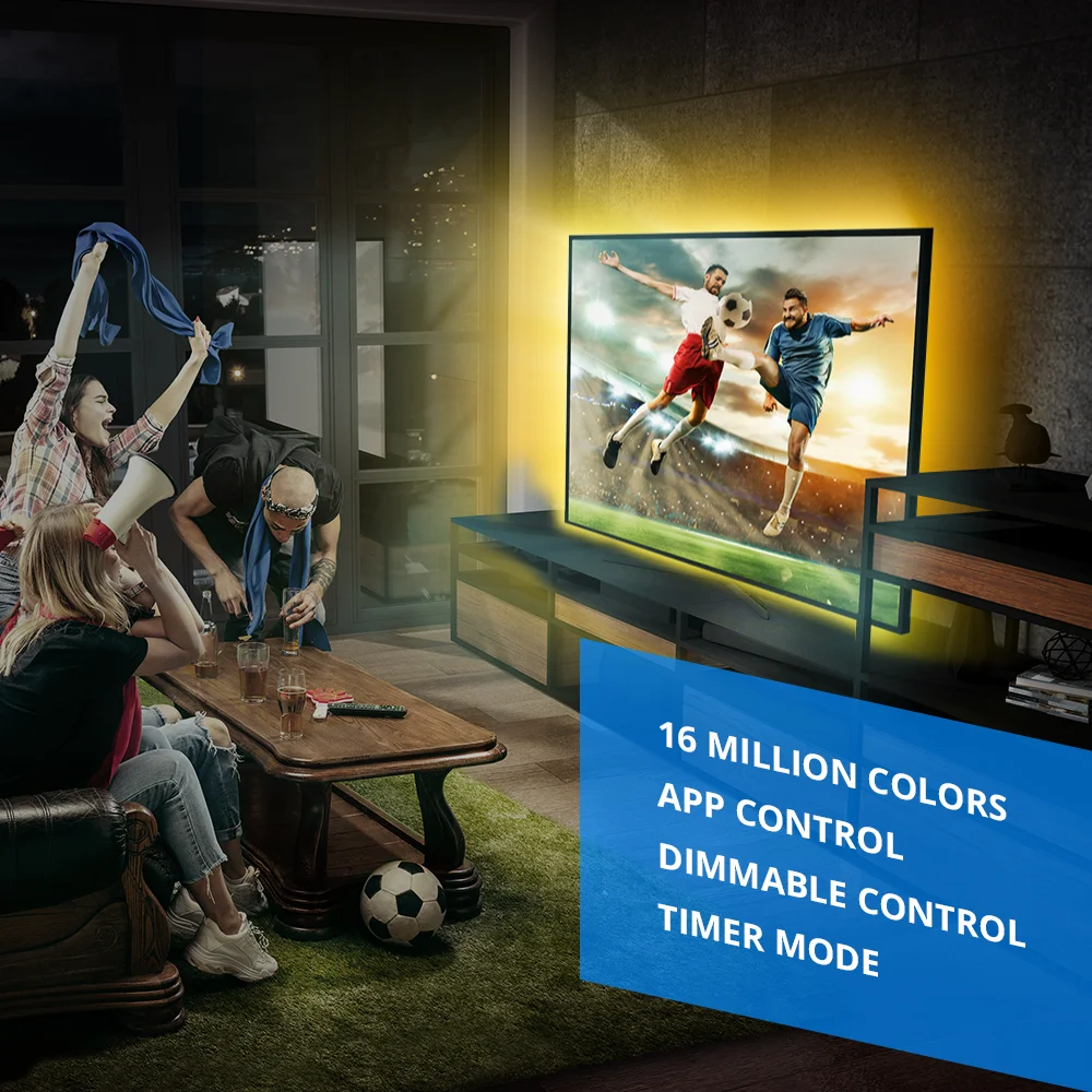 A+ RGB 5050 Led Strip Light Bluetooth App Control 5V USB Led Tape Flexible Ribbon Diode Tape for TV Backlight Room Decoration