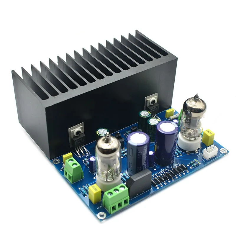 6J1Bile kanał płyta wzmacniacza zasilania HIFI rura próżniowa Audio Amp 2X25W 2.0 kanały DIY elektroniczny zawór 6J1 + LM1875 wzmacniacze