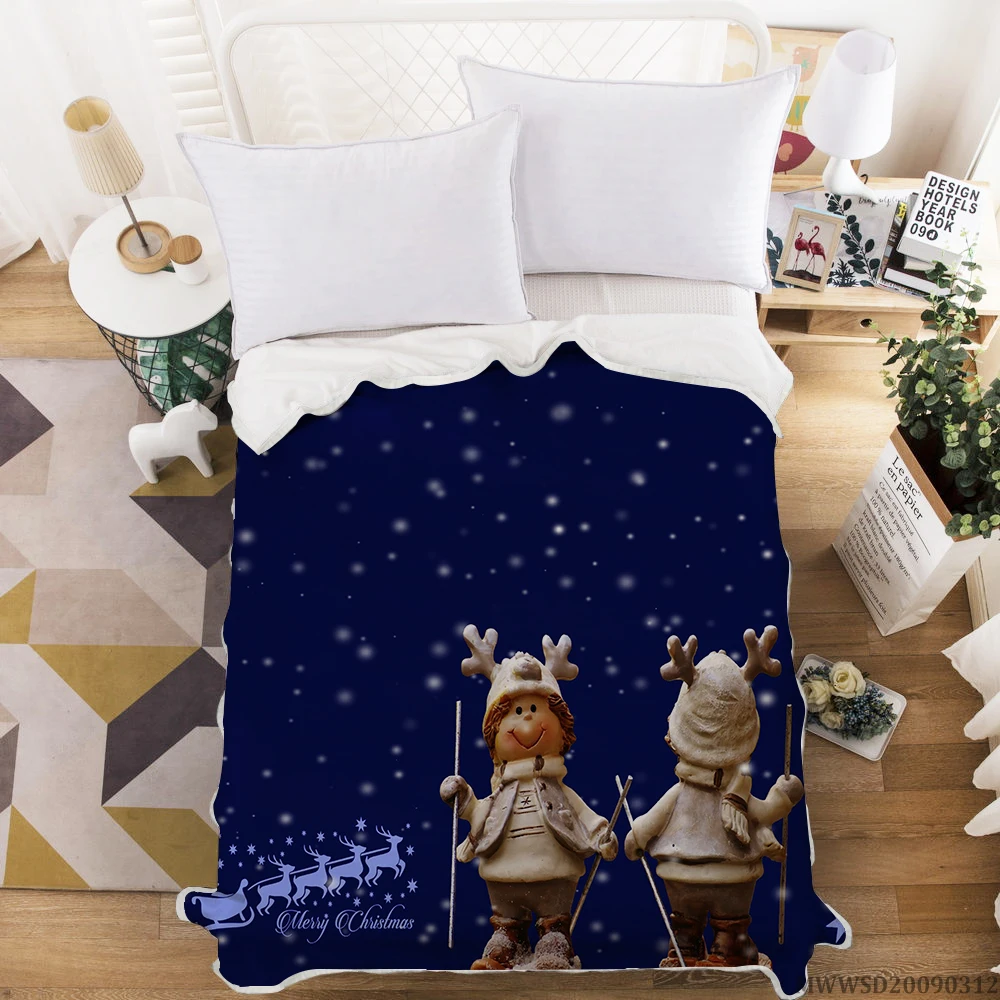 

Одеяло Milsleep из полиэстера с эффектом потертости, Мультяшные рождественские одеяла для детей и взрослых, мягкие и теплые одеяла для спальни, дивана