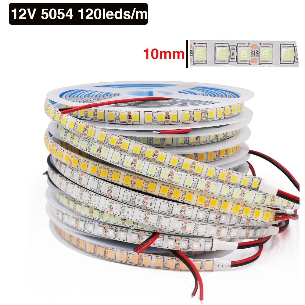12V 24V Led Strip 5054 2835 5050 60 120 240Leds/m Waterproof Cool/Warm/Natrual White RGB Flexible LED Ribbon Tape Light Lamp 5m