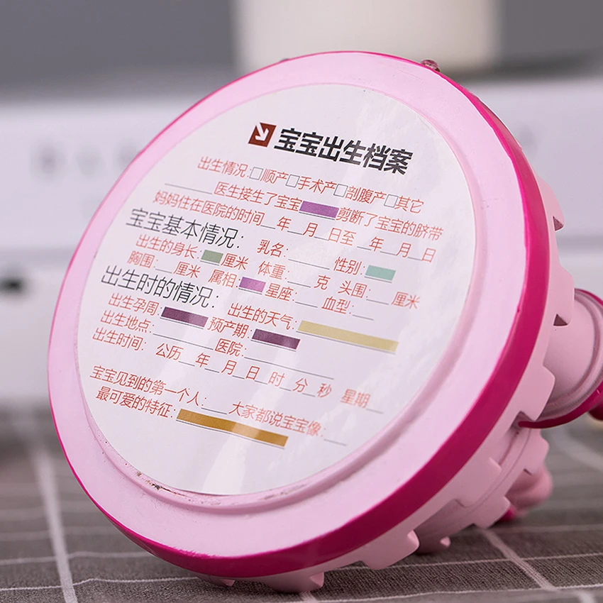 Boîte à souvenirs de dents de bébé, support de rangement de dents en résine pour enfants, conteneur de cheveux fœtaux, pour garder la mémoire de l'enfant en bois, rose