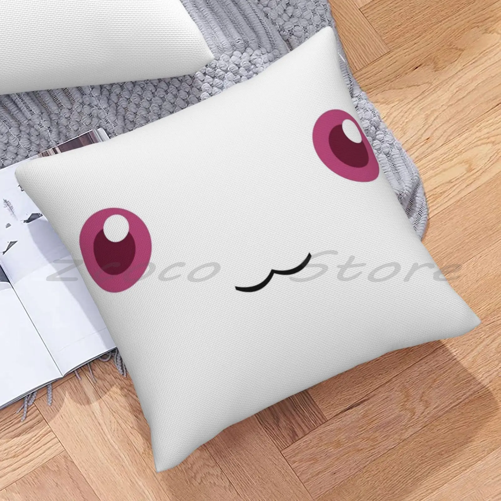 Kyubei Personalized Diy Pattern Plush Linen Velvet Comfortable Pillow Case Kyubei Kyubey Kyuubei Kyuubey Qb Madoka Magica