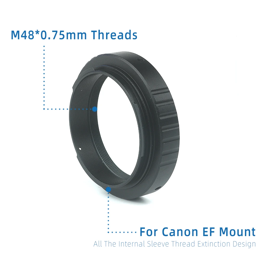 محول EYSDON M48 To EF T-Ring لالتلسكوبات الفلكية قم بتوصيل كاميرا كانون DSLR EF Mount للتصوير الفوتوغرافي