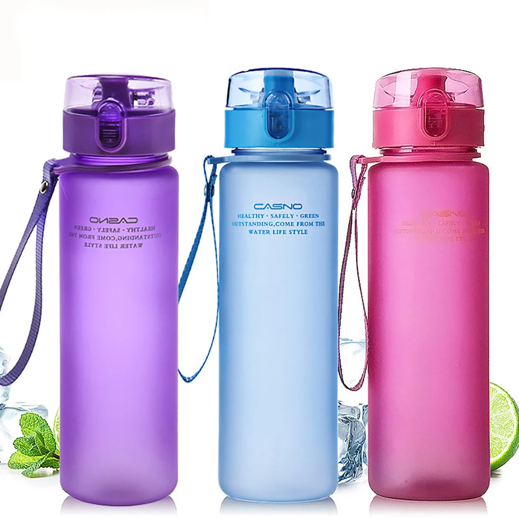 400/560ml Sports Cup Leakproof Plastic Water Bottle Portable Student Cup Summer Children Customized New Product Creative Cup