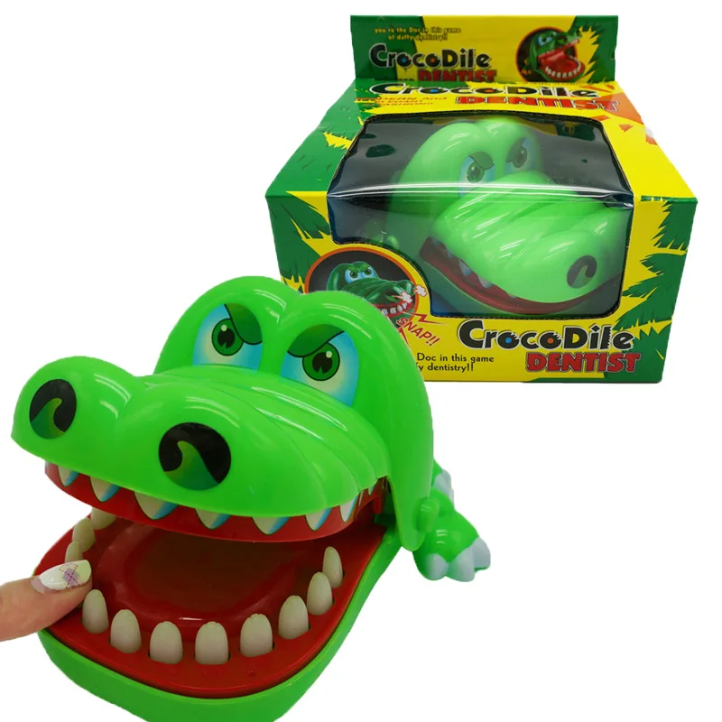 

Bite Crocodile Trick Kids Toy Creative Big Mouth Fangs Teeth Finger Bitting Games Toys Funny Children Halloween Squishy Gadget