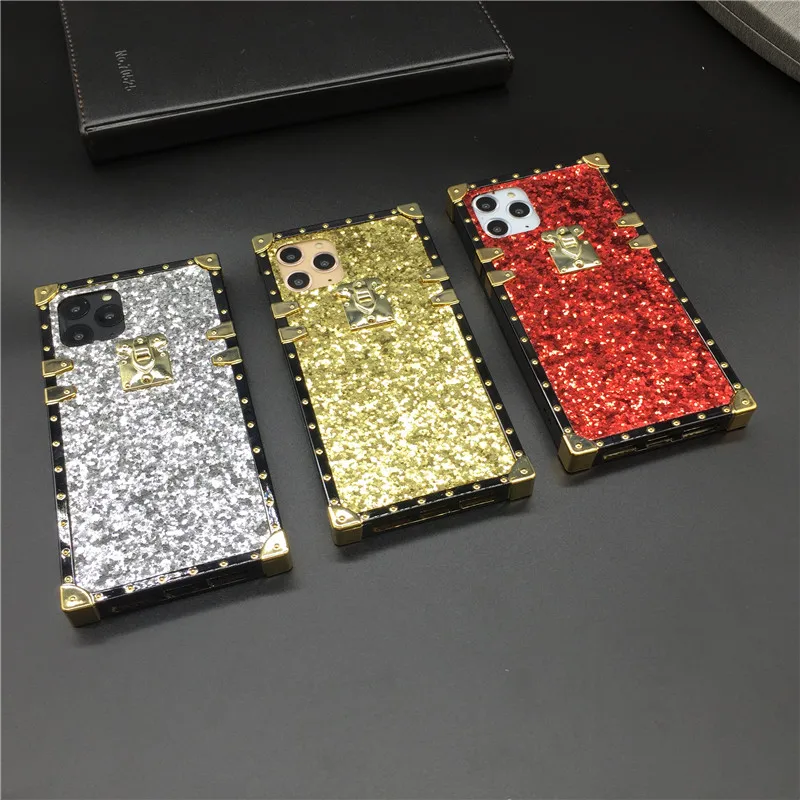 Luxury Bling Sequins Glitter Cover Gold Phone Case for Samsung Galaxy S24 Ultra S21 FE S10 S20 S22 Plus Note 20 10 9 S23 Ultra