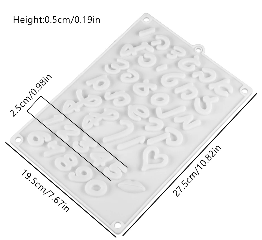 2022 New Hebrew Letters Arabic Numbers DIY Silicone Chocolate Mold For Baking Cake Decorating Tools Bakeware Moulds 3D Cake Tool