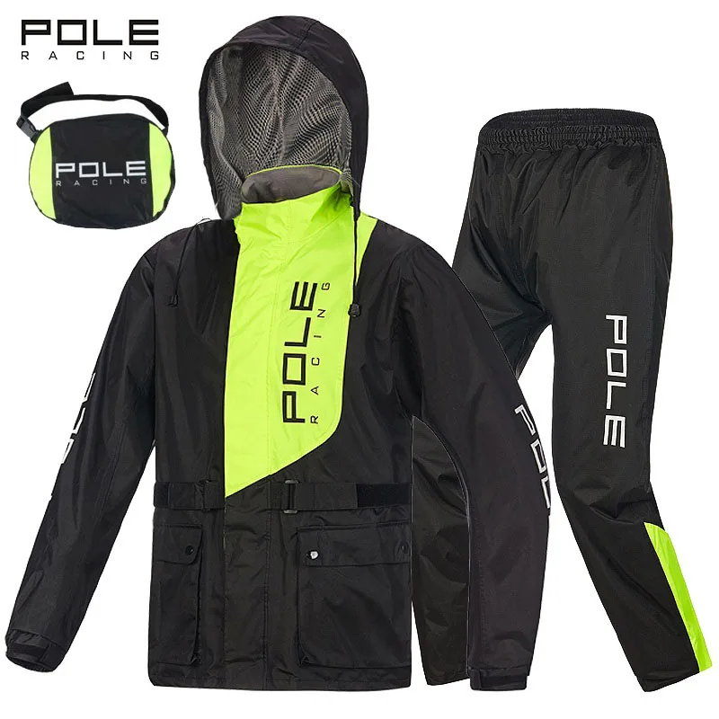 POLE high waterproof breathable electric Motorcycle Raincoat Suit motocross rainproof motobike Slicker Scooter rainwear