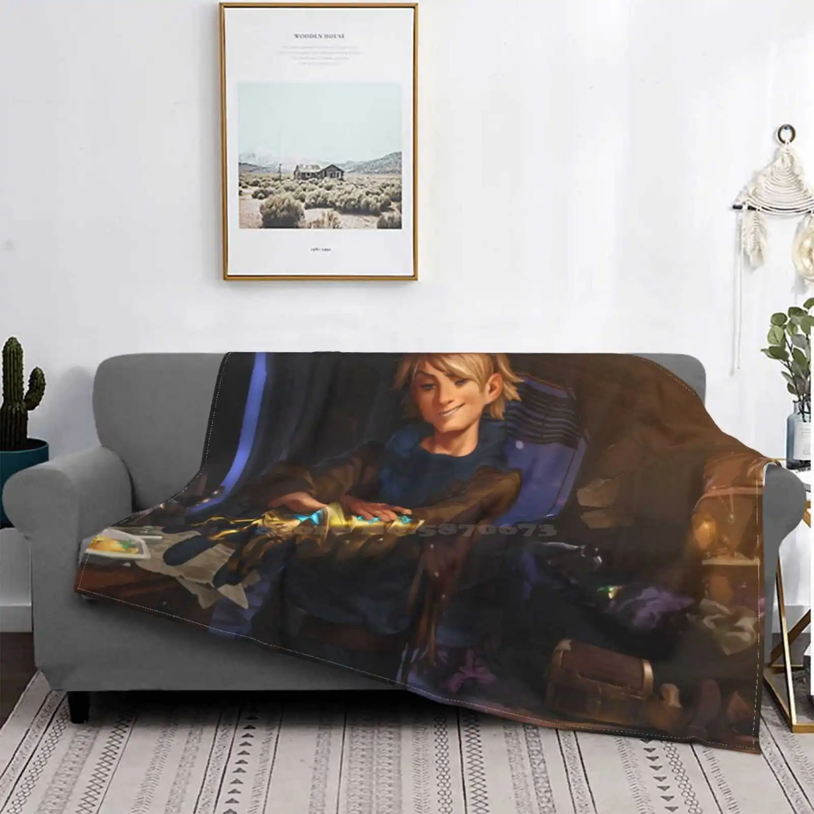 Ezreal New Arrival Fashion Leisure Flannel Blanket Legends Legends Of Runeterra Runeterra Ezreal Explorer Hextech