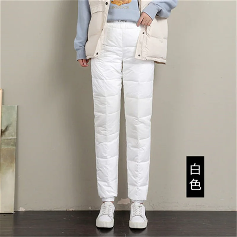 Women's Cotton Trousers Down Cotton Trousers Winter 2022 New High Waist Fashion Lightweight Mother's Casual Warm Sports Pants