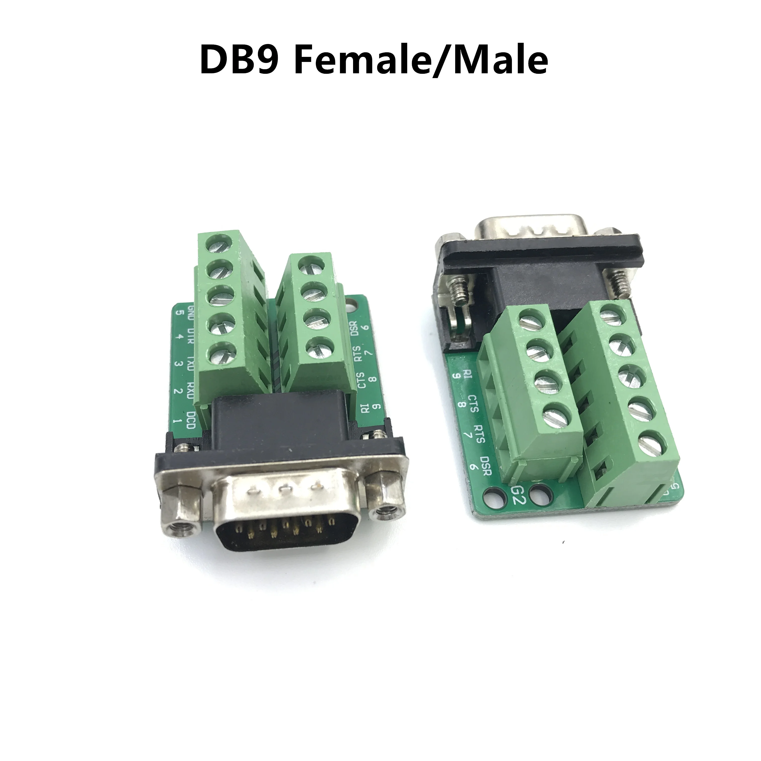 Adaptador hembra macho DB9, módulo de Terminal de señales RS232, conector Serial a Terminal DB9