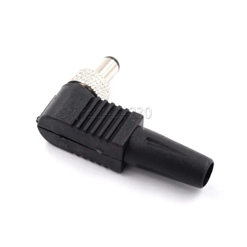 2PCS 90 Degree Male 5.5x2.1mm Type L Plug DC Power Male Plug