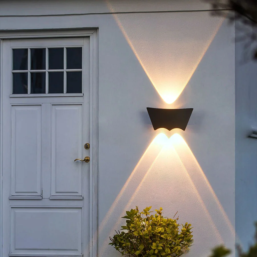 

12W Outdoor Waterproof Exterior Wall Light Up Down Courtyard LED Porch Light Spotlight Balcony Staircase Front Door Wall Lamp