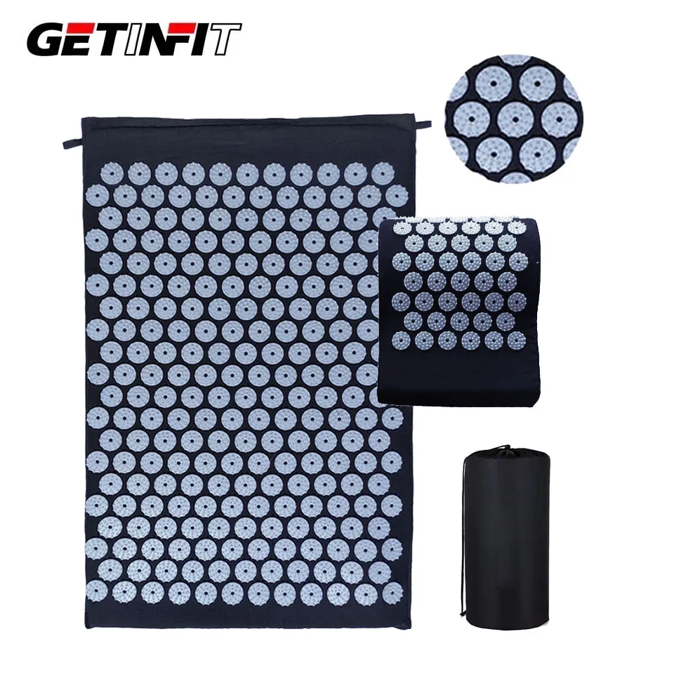 Getinfit Acupressure Massager Cushion Massage Yoga Mat Pilates Exercise Pillow Nail Mat Yoga Relieve Body Pain