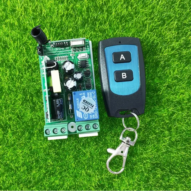 AC 110v 120v  220v   1 ch  RF  wireless remote control switch  receiver  transmitter   relay Hallway/garage light/bulbs/LED