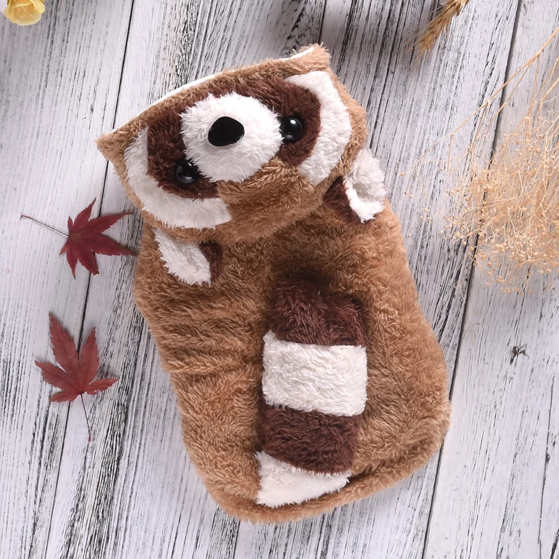 

Raccoon Costumes Clothes For That Terrier Thick Winter Warm Pet Coat And Jackets For Small Medium Large Animal Cat Poodl Hoodie