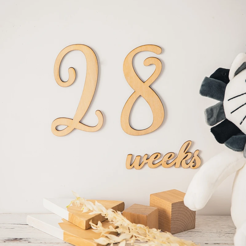 19pcs/lot Baby Milestone Cards Wooden Photography Milestones Memorial Monthly Newborn Commemorativenir Newborn Photo Accessories image 6