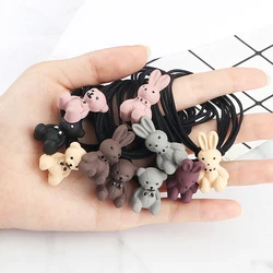 Cartoon Lovely Animal Headband Cute Rabbit Bear Hair Bands Scrunchie For Girls Kids Korean Hair Accessories Gift Ponytail Holder