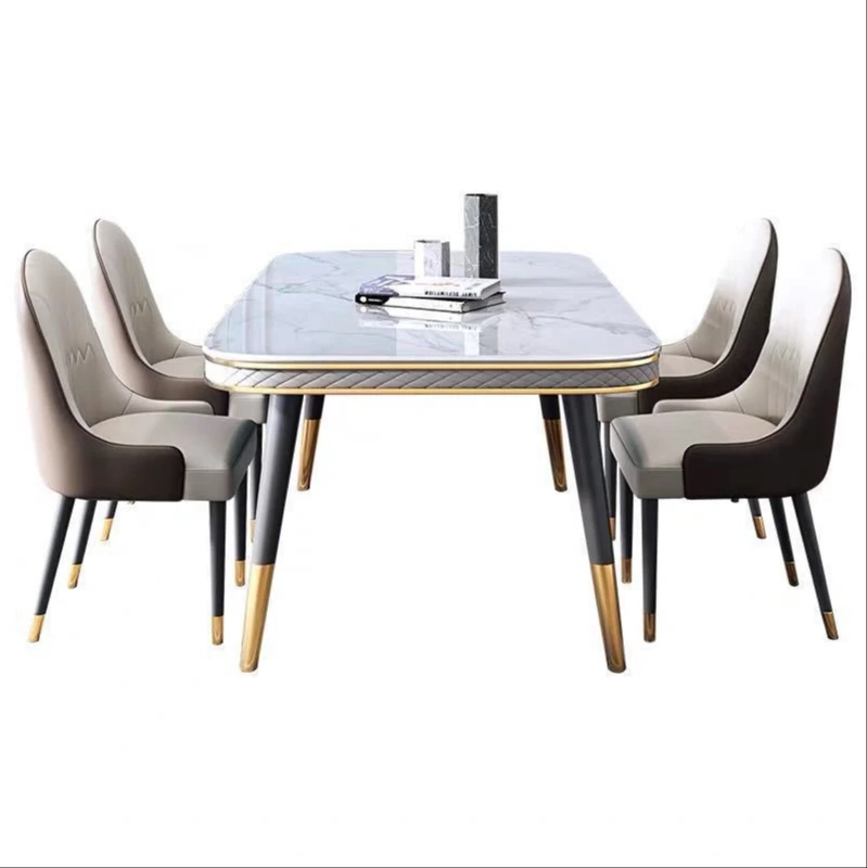 

table, dining table and chair, simple modern Nordic style rectangular household small dining table