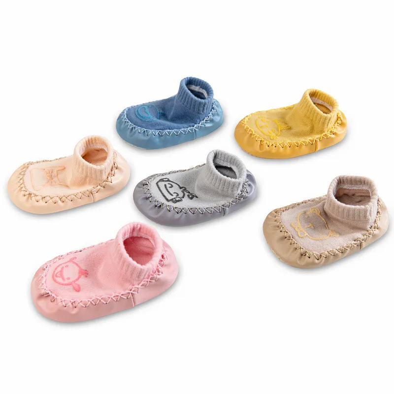 New born Baby Socks With Rubber Soles Infant Baby Girls Boys Autumn Winter Kids Floor Socks Shoes Anti Slip Soft Sole Sock