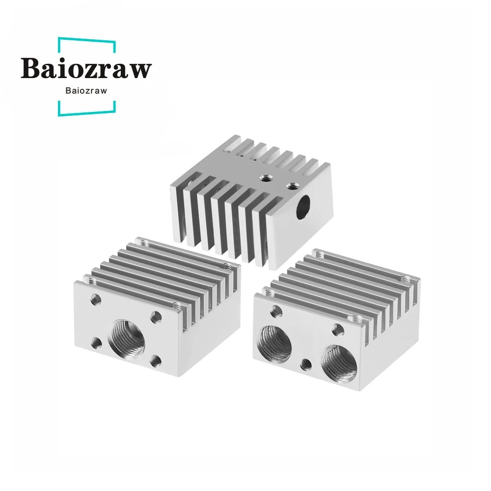 Hot End Radiator Aluminium Alloy Long Distance for E3D 1.75mm All-metal Single/double Head Extrusion Radiator 3D Printer Parts