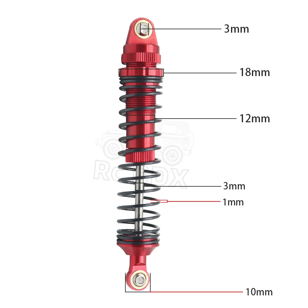 RC Car 90/100/110/120mm Shock Absorber Damper For 1/10 RC Crawler Axial SCX10 ii iii 90046 Wraith RBX10 TRX-4 D90