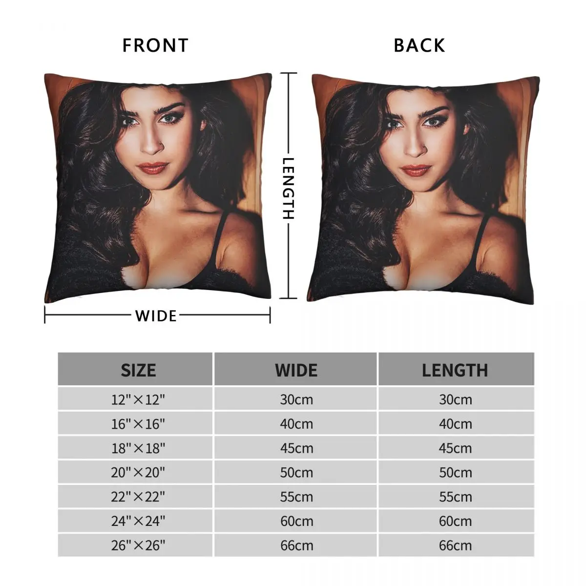 Lauren Jauregui Kode Mag Square Pillowcase Polyester Linen Velvet Printed Zip Decor Throw Pillow Case Sofa Seater Cushion Cover