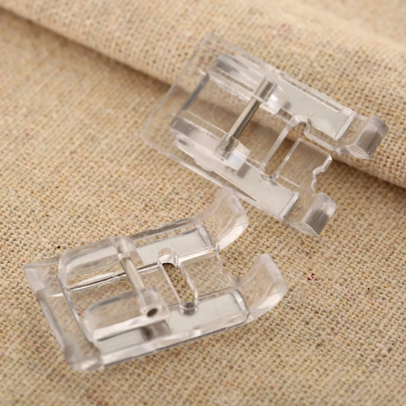 DRELD Transparent Home Domestic Sewing Machine Satin Stitch Presser Foot Snap-on For Singer Brother Juki Sewing Machine