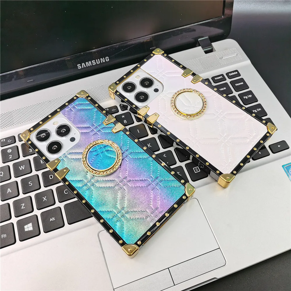 Luxury Leather Plaid Case For iphone 16 PRO MAX 16 Plus 11 12 13 14 PRO MAX Fashion Phone Cover Retro Case For iPhone 15 PRO MAX image 6