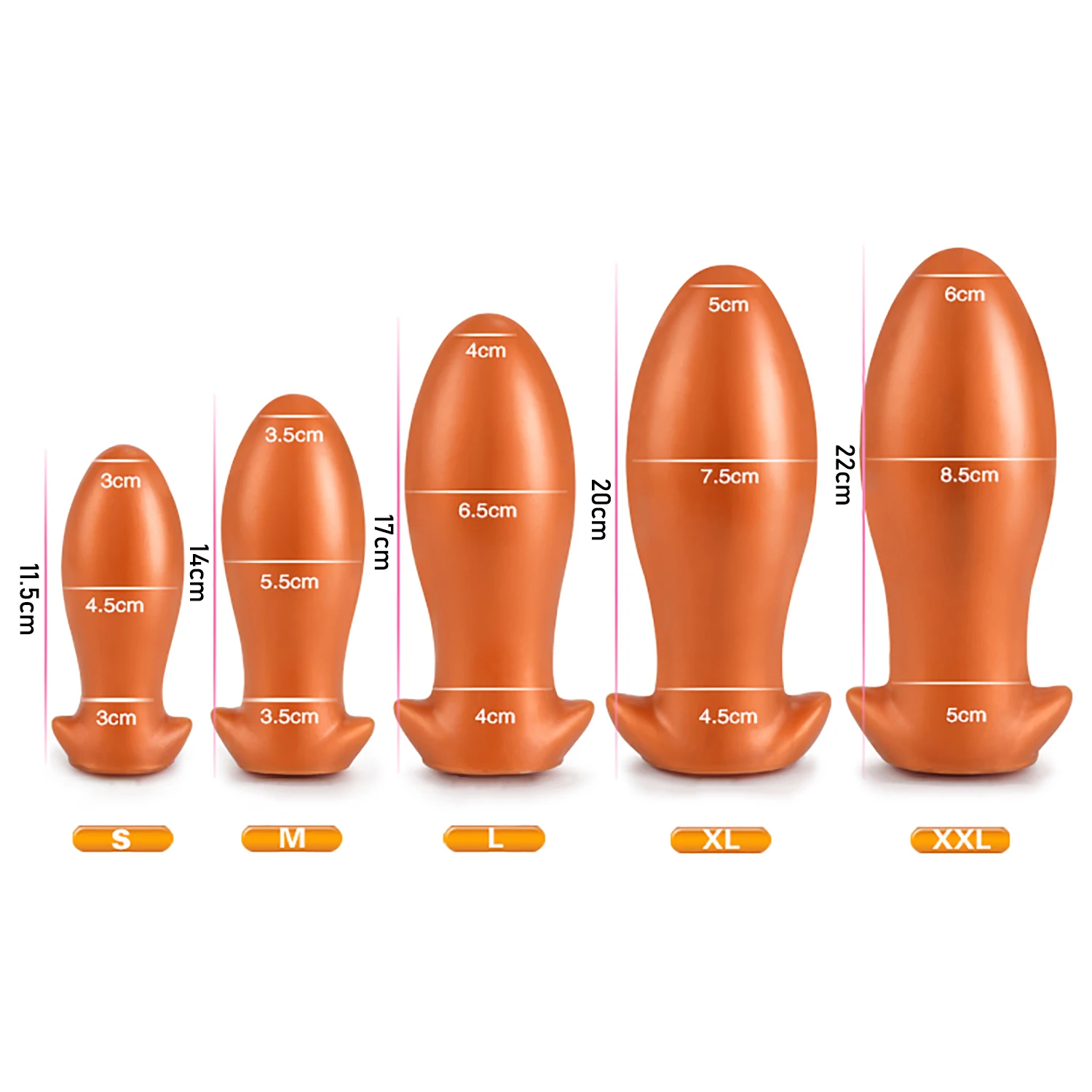 Soft Liquid Silicone Oversize Egg Shape Anal Plug Dildos Big Anal Dilator Butt Plug Stimulate Anus Sex Toys for Women and Men