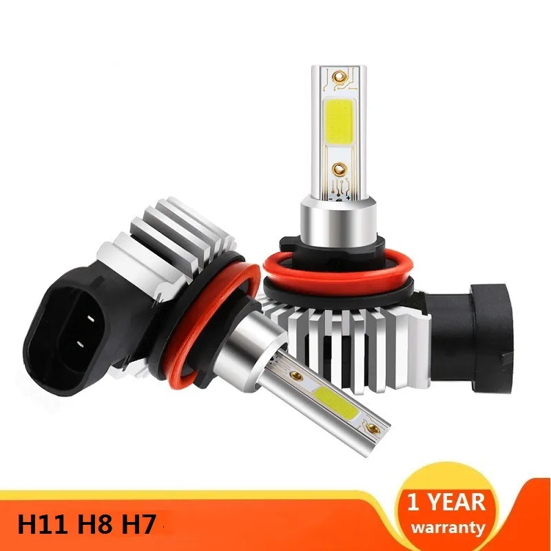 

20000Lm 100W Compact LED Headlight Bulbs H4 H7 H1 H3 9005 9006 HIR2, 6000K Bright White All-in-One COB Direct Replacement Kit