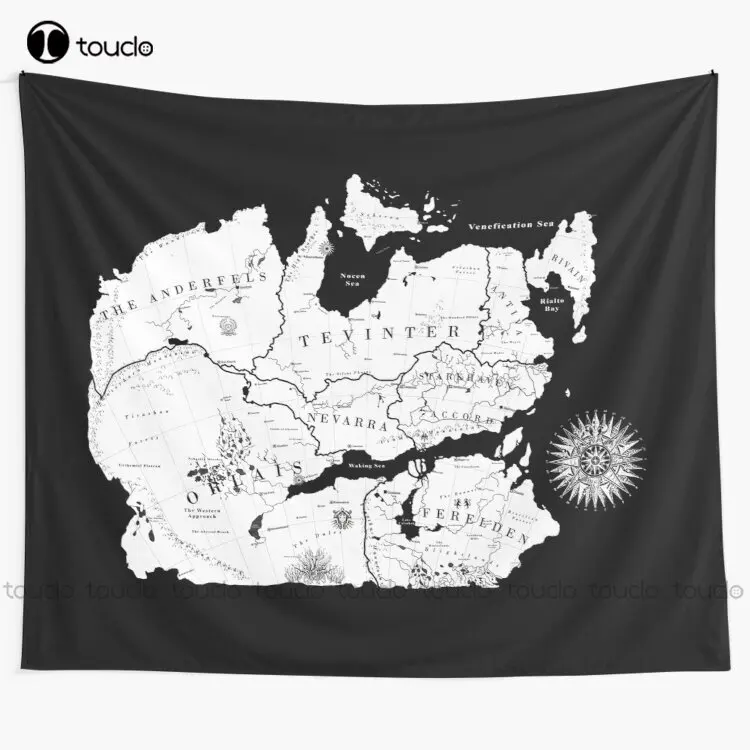 Thedas Map Tapestry Tapestry Wall Hanging For Living Room Bedroom Dorm Room Home Decor Printed Tapestry Hanging Wall