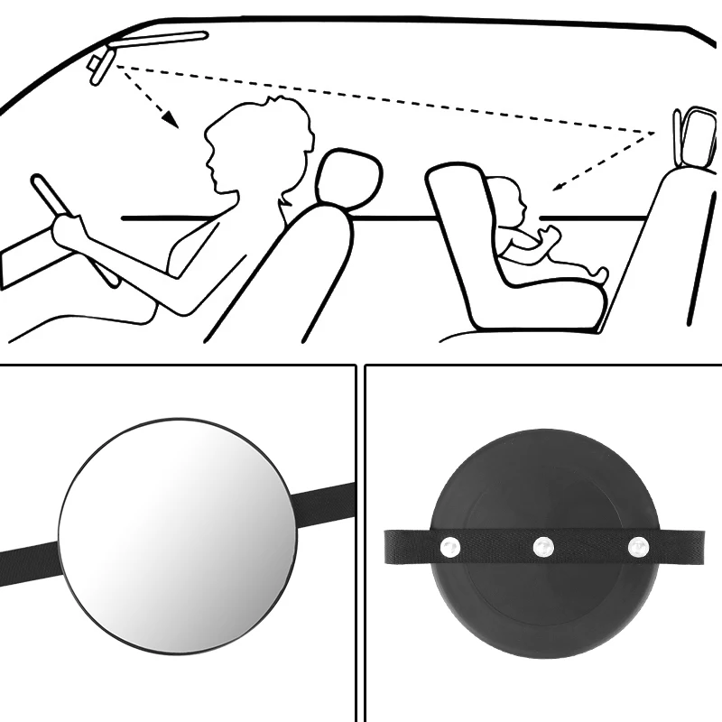 Akcesoria samochodowe Monitor bezpieczeństwa dziecka Tylne siedzenie Widok z tyłu Dzieci skierujące się z tyłu Opieka nad niemowlęciem Samochód