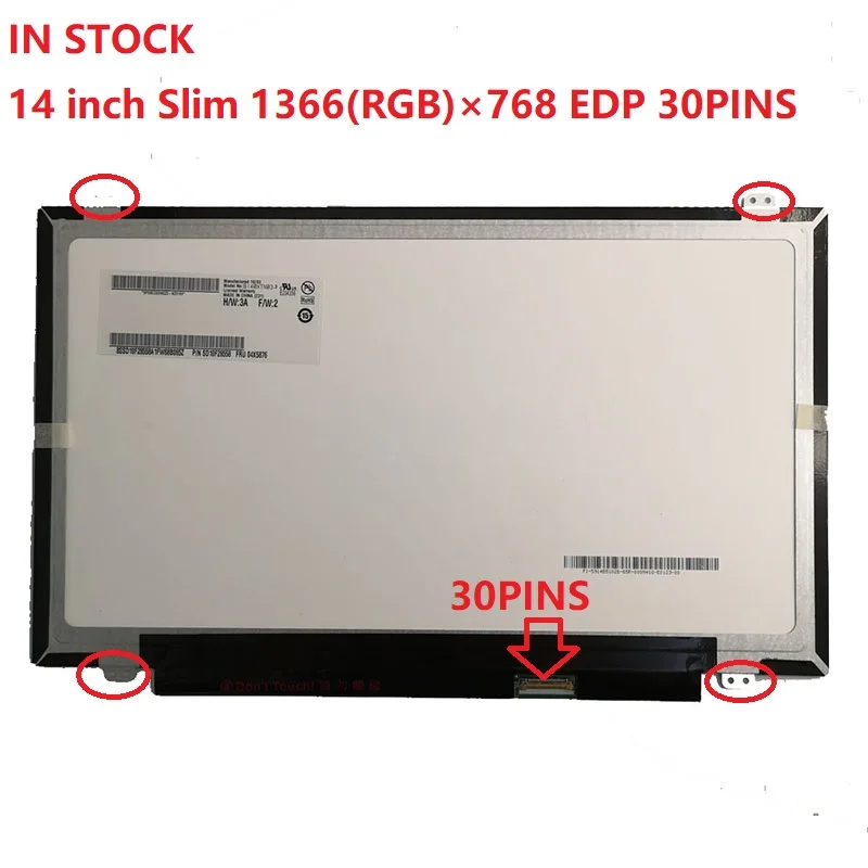 14 inch lcd screen N140BGA-EB3 N140BGA EB3 EB4 Fit for HP 14-BW053AU Laptop Lcd Screen 1366*768 EDP 30 Pins